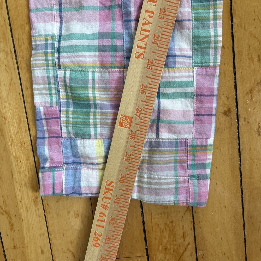 Vineyard Vines Breaker Pants Mens 33x31 Slim Fit Patchwork Plaid Preppy READ - Picture 4 of 14